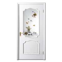 hot sale panel white solid wooden door main front door  from china Foshan